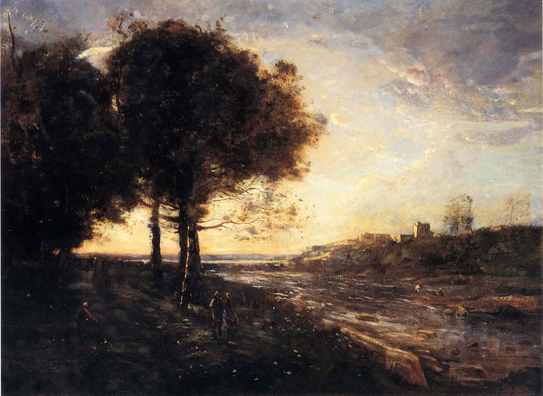 Jean Baptiste Camille Corot,  Un Torrent dans des Romagnes , 1872  Oil on canvas, 25 7/8 x 35 3/4 in.